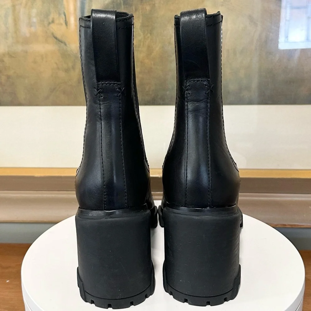 🌹RAG & BONE🌹 Shiloh Mid Leather Chelsea Boot In Black Size: 41 - Picture 7 of 16
